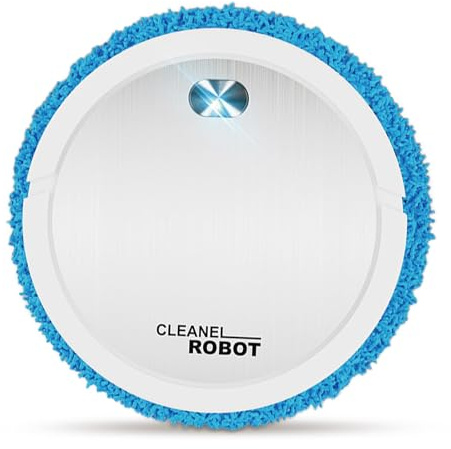 Générique Robot Aspirateur Laveur,Aspirateur Robot 3 en 1,Navigation Intelligente,Ultra-Mince Silencieux,Adapté aux Poils d'animaux,100Min d'Autonomie Idéal pour Tapis Sols Durs（Blanc）