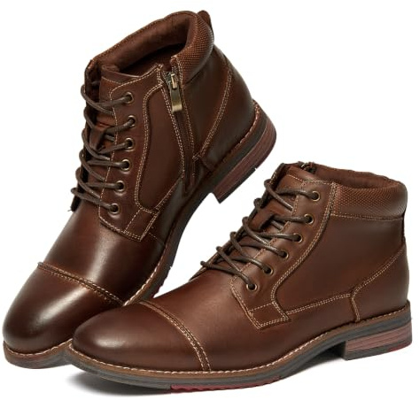 Men's Chelsea Boots, Side Zip Leather Ankle Dress Boot Stylish Fashion Casual Shoes for Men