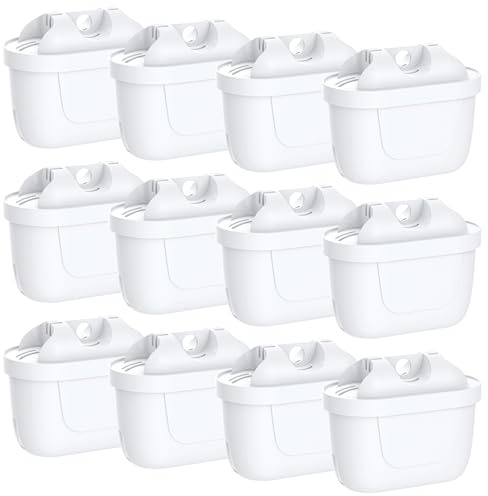 12 Pack of Water Filter Cartridges -Filter Cartridges Compatible with Brita | Maxtra+, Brita Style, Merella Cool, Mavea Elemaris XL,Flow Water Tank