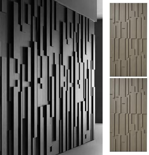 Panneau mural 3D imperméable et découpable en polyuréthane pour décoration d'intérieur, texture grain de bois, parfait pour salon, couloir et escaliers, 60 x 120 cm
