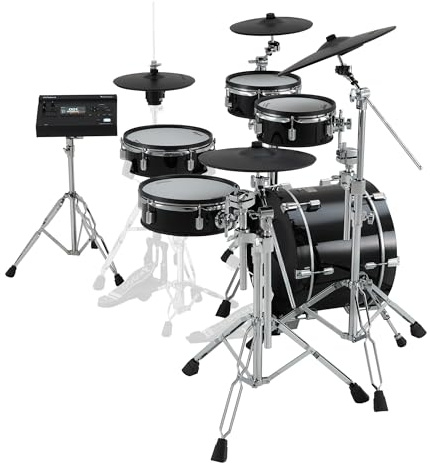 Roland VAD316 V-Drums | 5-teiliges 3er-Serie Akustikdesign V-Drum Kit | V31 Soundmodul | Fortschrittliche Soundtechnologie | Holzschalen mit flacher Tiefe & Kickdrum in voller Größe