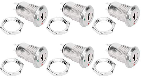 Xiuganpo Interruttore di Blocco On/off a Doppia Chiave con Guscio in Metallo Resistente, 10 Chiavi Incluse, Interruttore Elettronico per Strumenti di Controllo Industriale