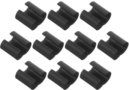 VICASKY Clip per Cavi Freno e Cambio Bici, Fermacavi Doppio Slot in Plastica Nera Resistente all’abrasione, Set da 10 Pezzi per Gestione Ordinata Cavi Mountain Bike, Accessori Ciclismo