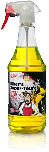 TUGA Chemie Biker’s Super Teufel – Motorradreiniger für Lack, Felgen & Kette – Entfernt Straßenschmutz, Öl & Fett – kraftvoll & materialschonend – 1 L Sprühflasche - Made in Germany