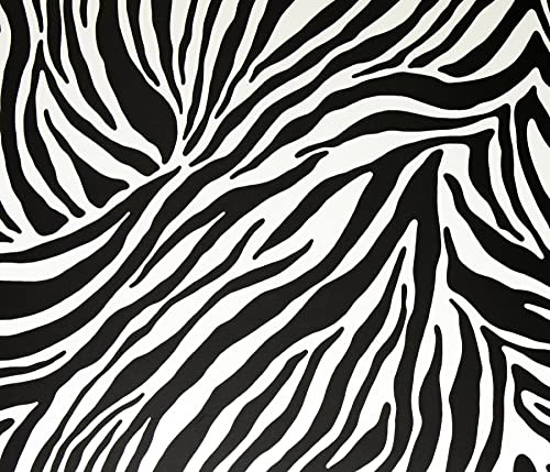 Fablon FAB10132 45 cm x 2 m Roll Zebra, Black