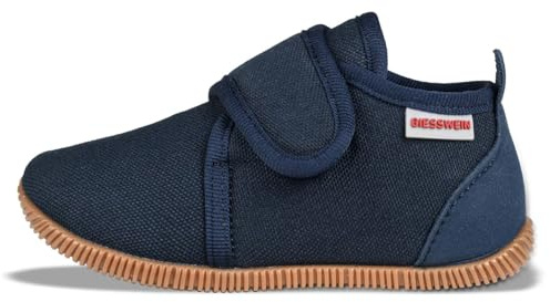 GIESSWEIN Strass - Slim Fit leichte Pantoffeln für Mädchen & Jungen, Blau (Dunkelblau 548), 28 EU