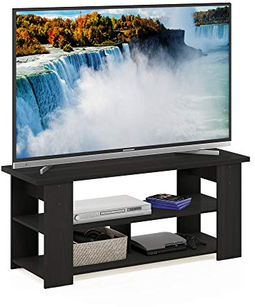 Furinno JAYA Großer TV-Schrank für bis zu 50-Zoll-TV und Ablageflächen, holz, Espresso, 39.5 x 39.5 x 50.8 cm