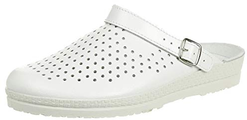 Rohde Herren Neustadt-h Clogs Hausschuhe Arztschuhe 1514 Weiss, Schuhgröße:44 EU
