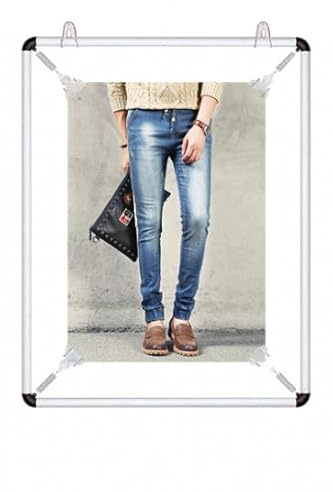 Spannrahmen DIN A1 für Poster und Plakate Poster Strecher beidseitig offen - Aluminium (A1)