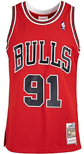 Mitchell & Ness Swingman Dennis Rodman Chicago Bulls 97/98 Trikot (XL, red)