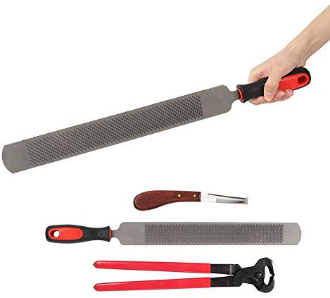 Hufzange, Hammer-Werkzeug, Metall, Reibe-Set für Pferde und Eseln