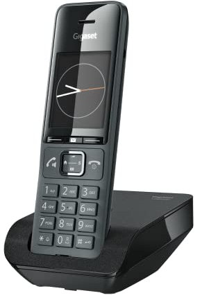 Gigaset COMFORT 520 - Teléfono DECT Inalámbrico - Diseño Elegante - Calidad de Audio Brillante - Agenda Extra Grande, Negro Titanio [Versión Española]