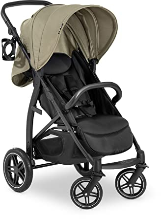 hauck Rapid 4D Air, Olive Grün - Kinderwagen mit Luftreifen hinten & Gummiräder vorne ab Geburt bis 22 kg - mit Liegefunktion, UPF 50+, Schnell Klappbar, Becherhalter, Höhenverstellbar