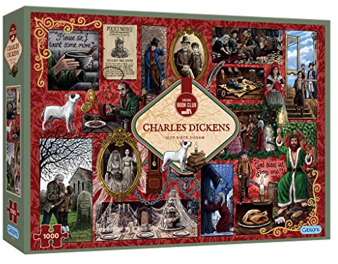 Gibsons Book Club: Charles Dickens | 1000 Piece Puzzle | Literature Jigsaw | Sustainable Jigsaw Puzzle for Adults | Premium 100% Recycled Board | Great Gift for Adults | Gibsons Games