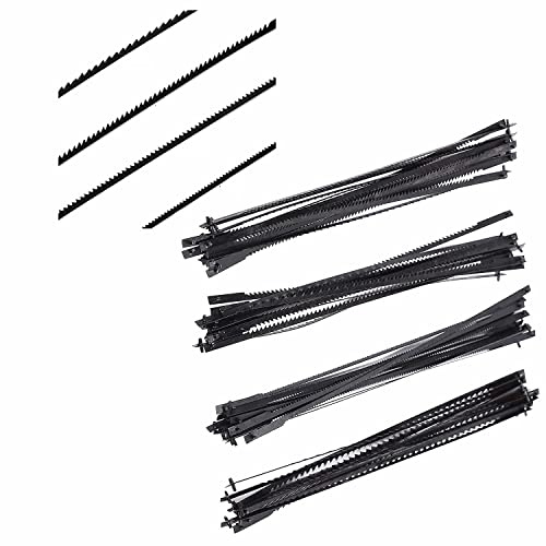 qinggw 48 Stück 125 mm festgesteckte Dekupiersägeblätter 10/15/18/24 TPI für Handwerker 15 Zoll.Und 16 Zoll.Dekupiersäge gemischt (Farbe : 12pcs Each TPI)