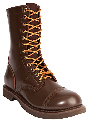 Rothco Leather Jump Boots – 10 Inch – Paratrooper Dress Uniform Service Duty Boot, Brown, 9
