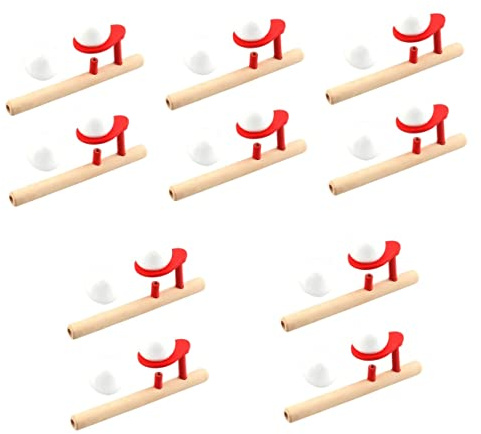 Toyvian 10sätze Holzspielzeug Mit Schwebenden Bällen Und Gleichgewichtsspielzeug Für Fördert Atemkontrolle Und Eltern-interaktion Für Freizeitaktivitäten