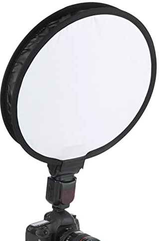 Diffusore Softbox Speedlite Pieghevole Portatile da 40 Cm di Forma Rotonda con Custodia per Accessori Fotografici con Luce Flash per Fotocamera