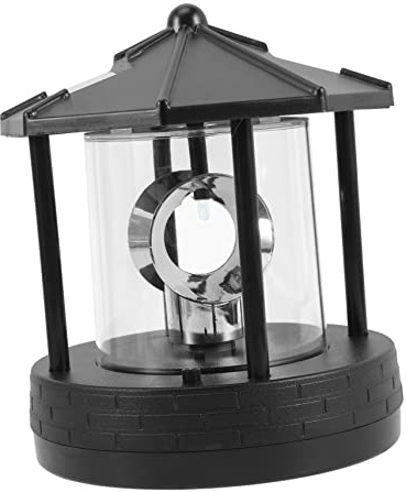 DOITOOL Solarleuchte Leuchtturm Garten Solarlicht Außen Kunststoff Schwarz Energiesparend Dekorative Solarlampe Für Weg Und Terrasse