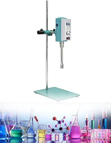 McbeAn Mezclador De Dispersión De Dispersor Homogeneizador De Laboratorio con Pantalla LCD, Motor, Velocidad Y Tiempo Ajustables, Función De Protección De Sobrecarga, para Laboratorio