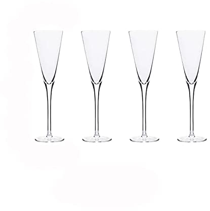 Generic Flauta de Champán 4 Copas de Champán de Alta Gama Y Lujosa Flauta de Champán 165 Ml Copa de Cristal Copa de Champán