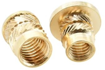 Einpressmuttern 1 Stücke M2-M8 Messing Hot Melt Mutter Flansch Gewinde Mutter Einsätze Heizung Doppel Rändel Injektion Eingebettet Einfügung Gewinde Muttern insertnut(M3xL5xOD4.4)