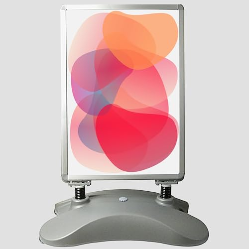 Kundenstopper Aufsteller A1 doppelseitig mit Wasserbasis & Rollen – Werbeaufsteller mit OWZ-Klapprahmen 30 mm – wetterfest UV-beständig – Plakatständer für Außenbereich, Café, Restaurant & Geschäft