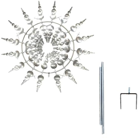 GkgWuxf Einzigartige und Magische Metall-Windmühle, Metall-Windmühle, Windbetriebene kinetische Skulptur, Windmühlen für den Hof, Wind-Metallfänger, Windmühle für den Hof und Garten, Terrasse