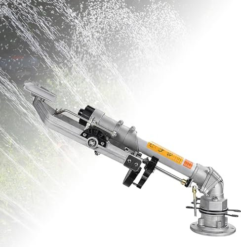 STWBHW Arroseur d'irrigation agricole, pulvérisation d'eau rotative à 360 °, arroseur d'eau à Impact d'impulsion, Pistolet de pulvérisation d'irrigation agricole, Angle d'élévation réglable