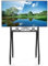 HOMFME TV Floor Stand on Wheels for 43-100 Inch Flat/Curved Screens, Mobile TV Stand with Lockable Wheels, AV Shelf, Tall Rolling TV Cart up to 50KG, Max VESA 600x400 mm