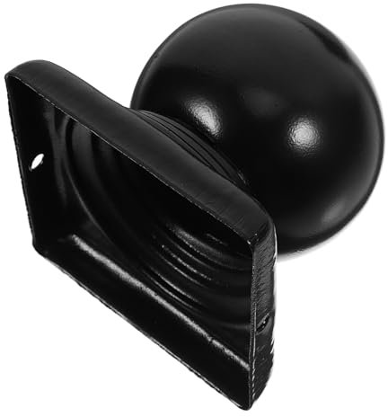 Vaguelly Decorative Black Metal Fence Finial Post Caps for 80mm Square Tubes Garden Fence Post Covers Lawn Railing Replacement Finials