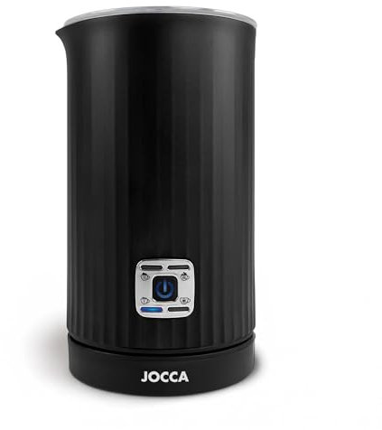 Jocca - Espumador de Leche Eléctrico 5 en 1, Calentador y Batidor Automático, 300ml Calentar / 150ml Espumar, Acero Inoxidable Antiadherente, Función Fría y Caliente, para Cappuccino, Latte, Matcha y