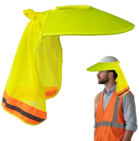 Yhsioaklo Cappello Di Sicurezza Con Visiera Completa | Visiera Protettiva Traspirante per Casco | Protezione UV Regolazione Tensione Protezione Lavoro In Opere