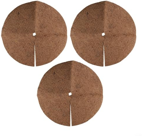 EffiFish Disques de paillage en fibre de coco naturelle, tapis de protection des plantes, couverture des racines d'arbre avec rétention d'eau pour jardin (60 cm)