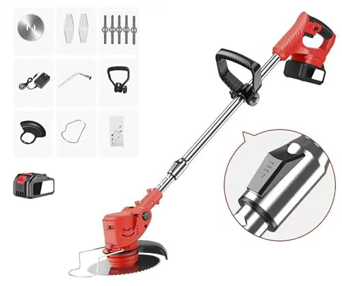 Tosaerba Multifunzione per Piccoli spazi Domestici agli ioni di Litio, utensile da potatura per Giardino, Portatile Ricaricabile, decespugliatore Senza Fili, Batteria 1