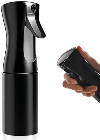 JUKOTA Botella pulverizadora de agua continua, niebla de agua y pelo para peinar, limpiar, a prueba de fugas con pulverización fina, botella recargable para el pelo, las plantas, el hogar y viajes