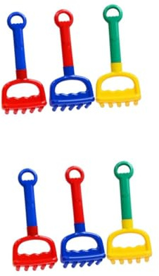Beaupretty 3 Piezas de Juguetes de Rastrillo de Arena para Pequeños Colores Amarillo Rojo y Azul Plástico Seguro y Duradero Ideales para Jugar Playa y Parque al Aire Libre