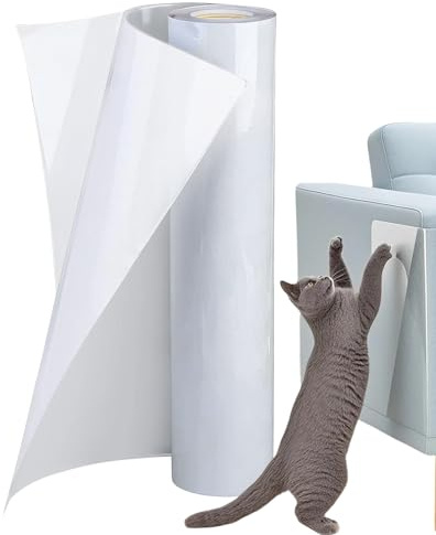 Pellicola protettiva antigraffio per mobili, autoadesiva, trasparente, protezione per divano a forma di gatto, per parete, tappeto, porta, cane, divano, sedia, tavolo in pelle