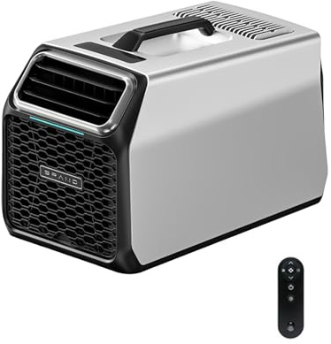 Nuevo aire acondicionado caravana con compresor, aire acondicionado portátil camping 3500 BTU para tienda y uso off-grid, ideal 3–5 m², furgonetas, camiones y cabañas Silver