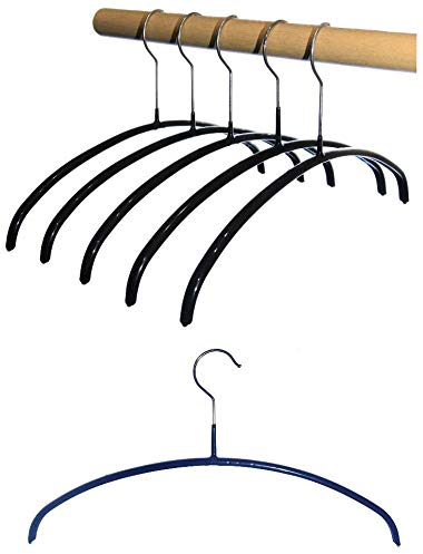 Hagspiel 10 STK. Kleiderbügel aus Metall,rutschhemmend beschichtet, schwarz für Kinder, Jugendliche Länge 36 cm