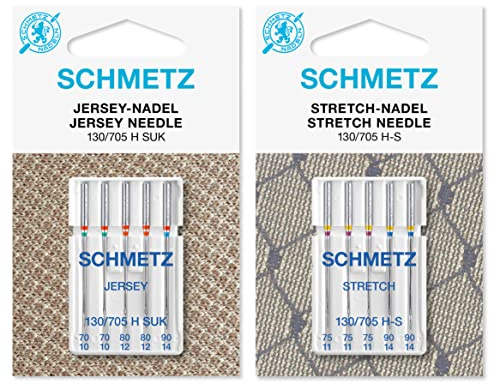 SCHMETZ Nadelsortiment Stretch & Jersey 10 Nähmaschinen Nadeln System 130/705