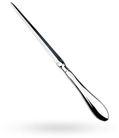 MUSROD Silvery Letter Opener, Envelope Opener Knife Metal Letter Opening Knife, Paul Revere Paper Cutting Knife, 9 inches (1 Pack)