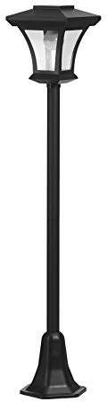 Bonetti Solar Gartenlaterne mit LED Beleuchtung im Straßenlaternen-Design | ca. 120 cm hoch | mit Lichtsensor | ohne lästiges Kabel | einfache Montage | warm-weiße LEDs