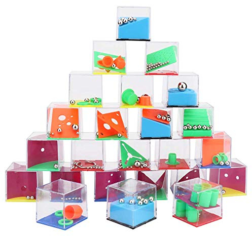 Sporgo 24 Stück Geduldsspiele Mini Denkspiel Mit Kugeln Kindergeburtstag Geschicklichkeitsspiel,Geduldsspiele Für Kinder Mitgebsel
