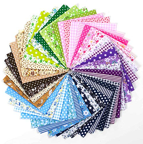 42 Stück Stoffreste Zum Nähen,Muster Baumwollstoff Stoffreste Stoffpaket Patchwork Stoffe Paket, 100% Baumwolle 25 x 25cm DIY Baumwolltuch Stoffe zum Nähen
