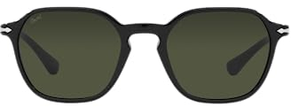 Persol PO 3256S Black/Green 51/20/145 Unisex Sonnenbrille, Schwarz, 51 EU