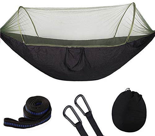 LIANYG Hängematte 1-2 Person Tragbare Outdoor Camping Hängematten-Net-Parachute-Gewebe Hängendes Bett Schlafendes Schwingen 661 (Color : 2)