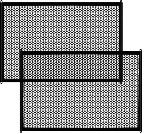 Hundegitter, Gitter-Babygitter, 100 x 71 cm, Haustiergitter für das Haus, kein Bohren, Welpengitter für Treppen und Türen, überall zu installieren, 12 Haken, 2 Stück Lofekea