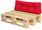 Royal Schneider Rückenkissen Palettenkissen Palettensofa Palettenpolster - 1x Rückenkissen (120x40cm), Farbe - Dunkelrot