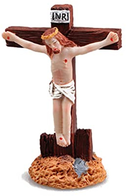 Aquarium-Dekoration, Jesus-Kruzifix, Dekoration, Skulptur, Statuen, Reptilien, kleines Terrarium, Schildkröte, Eidechse, Tanks